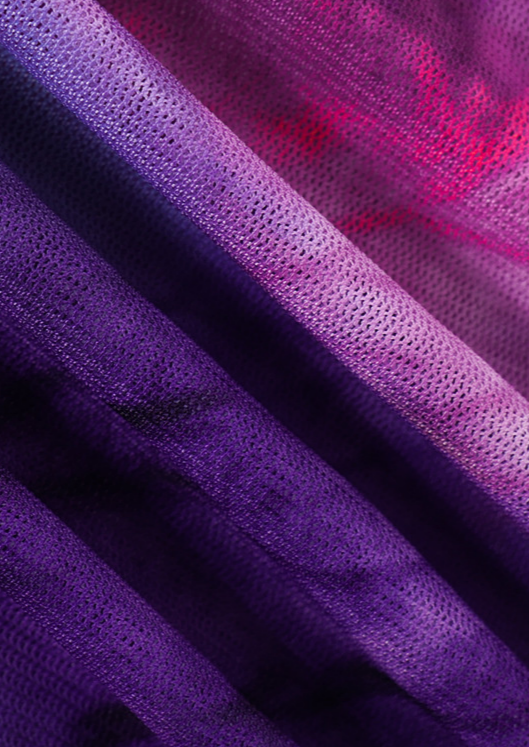 Abstract and colorful tie dye two piece set, Elastic Waist Above Knee, Mini V-Neck In the style of colorful neo-romanticism Cut-out silhouettes Iconic Light maroon and dark azure Long sleeves, mini length. Tie up neck detail. A perfect combination of craftsmanship, structure, and color. Step out in classic style and get noticed, Cherryonce