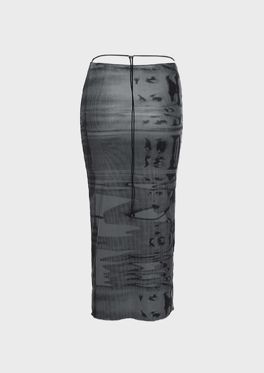 Knee-Length O-Neck Sleeveless Gen Z Summer Two piece set grey two piece set, cherryonce