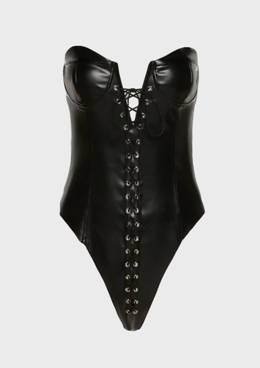 Black Corset Bodysuit