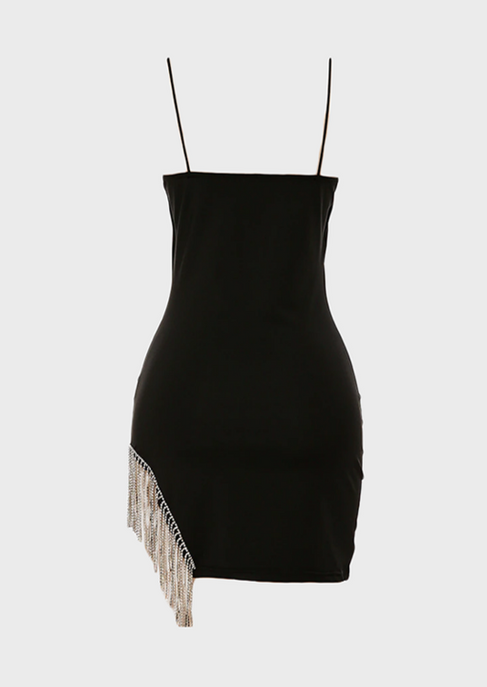 Baddie Diamond bodycon dress Square neck Sleeveless Mini length, cherryonce