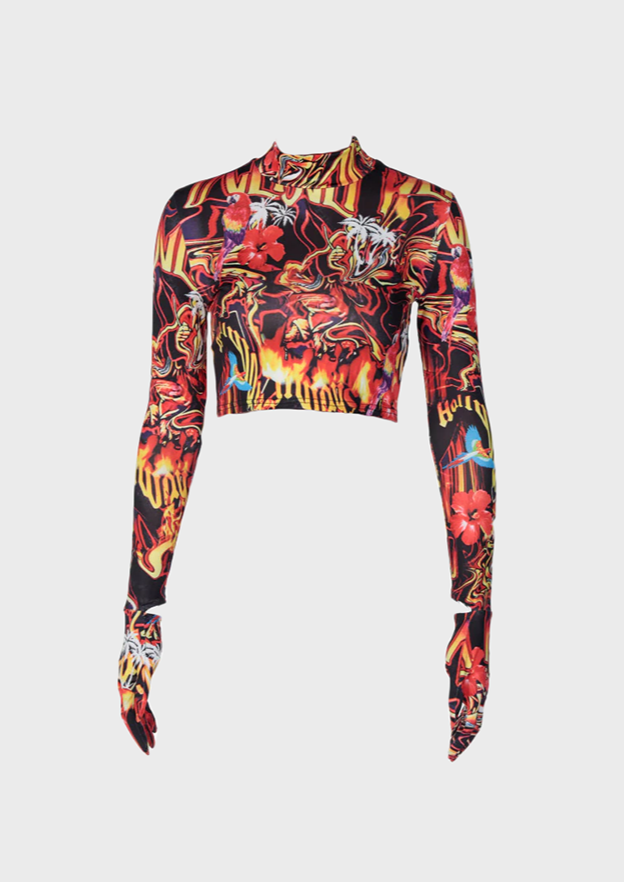 Polo neck Long sleeves Punk, cherryonce