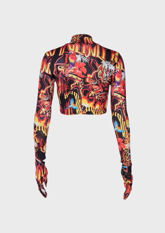 Polo neck Long sleeves Punk, cherryonce