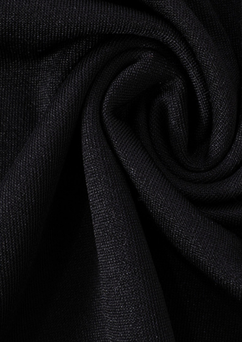 Scoop Neck Metal Heart Details Strapless Bodycon Slim Fit Mid Length Cut Out Detail Trend trendy