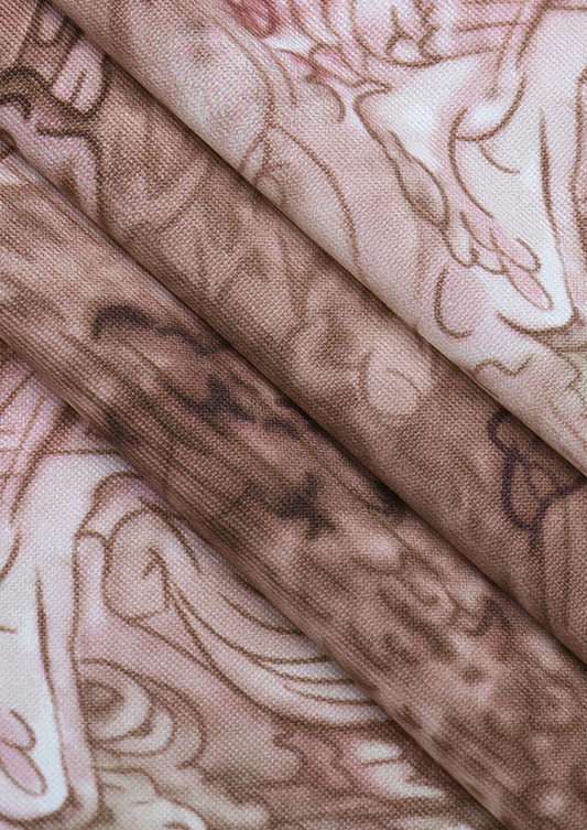 Frill Hem Detail Two Piece Outfit Smoke Print Round Neck Slim Fit Ruffled Detail, y2k, vintage look, drag queen