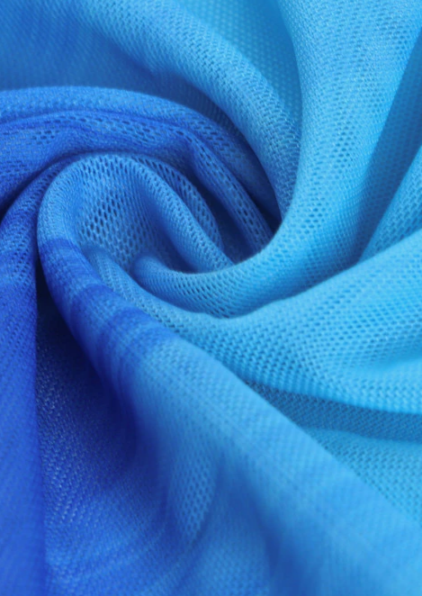 V Neck Baby Blue Long sleeves Y2K Tie up front festival birthday