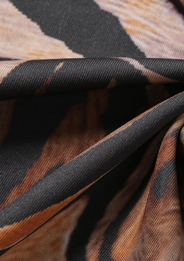 Y2K Gen Z Asymmetric Edge shoulder Tiger print Ankle length Sleeveless