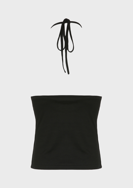 Maddie y2k black top tie up back belted detail V neck summer fashion women's festival euphoria, cherryonce