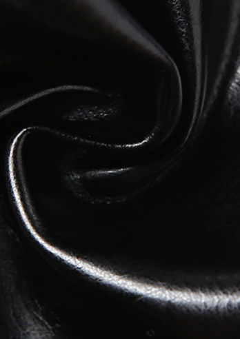Baddie Gen Z  PU Leather  Metal tie up details  Halter style  Square neck